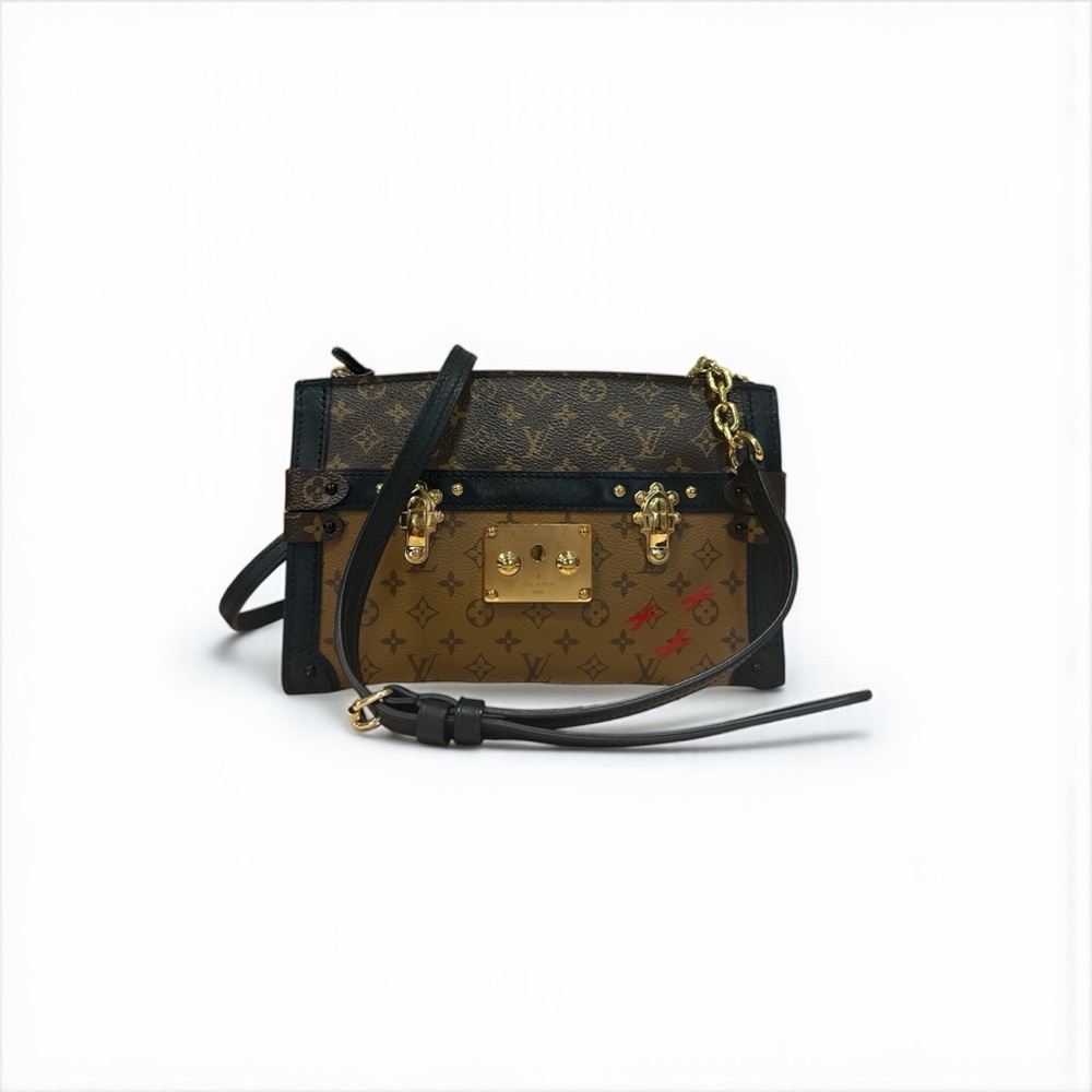Louis Vuitton Monogram Reverse Trunk Clutch and Shoulder Bag